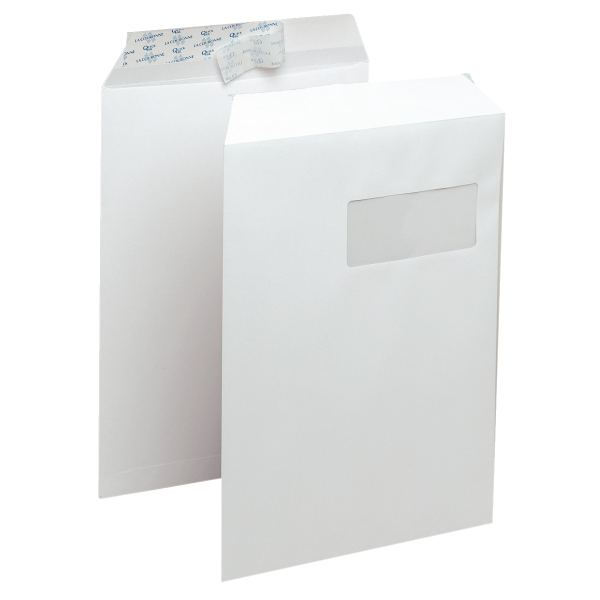 Boite de 250 pochettes blanches 229x324 mm 90g bande siliconé, N.C — COURRIER ET EXPEDITION