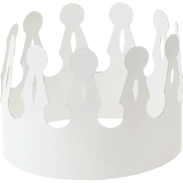 Lot de 24 couronnes en carton blanc, N.C — TRAVAUX MANUELS