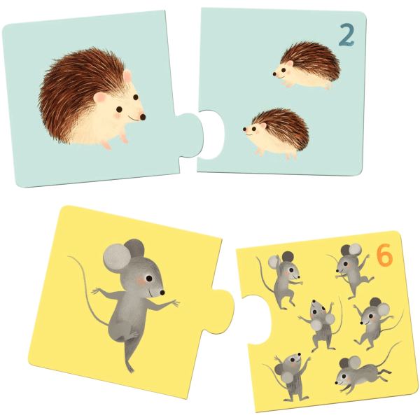 Boite de 12 puzzles duo, bébés animaux, N.C — JEUX