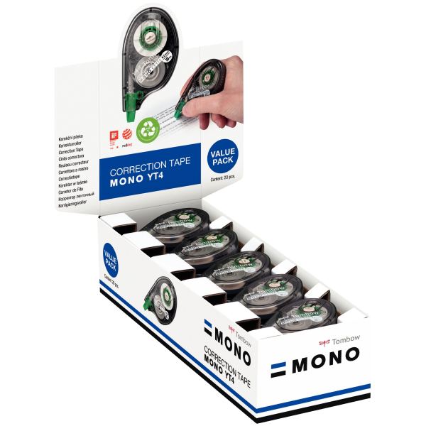 Pack de 20 correcteurs CT-YT4, TOMBOW — Écrire et corriger