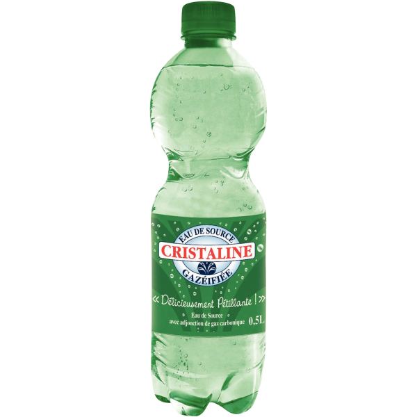 Lot de 24 bouteilles d'eau gazeuse CRISTALINE 50 cl — PRODUITS ALIMENTAIRES
