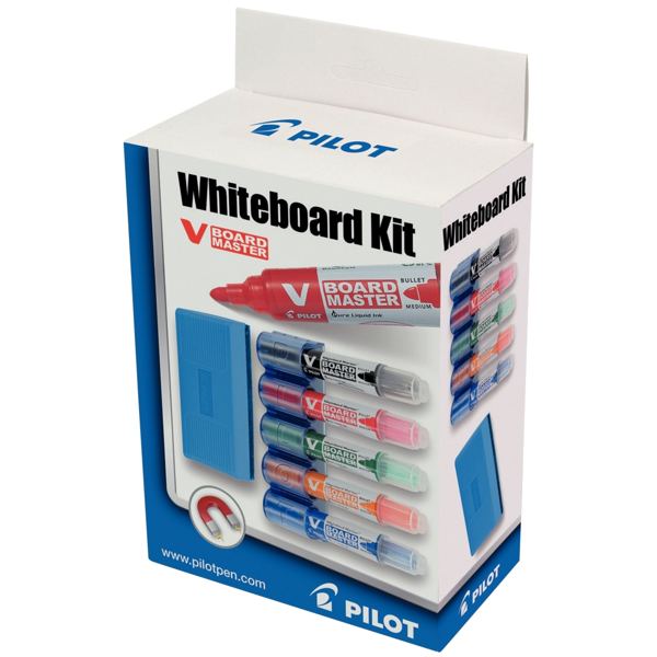 PILOT Kit marqueurs tableau blanc V BOARD MASTER — Marqueurs tableau blanc & chevalet