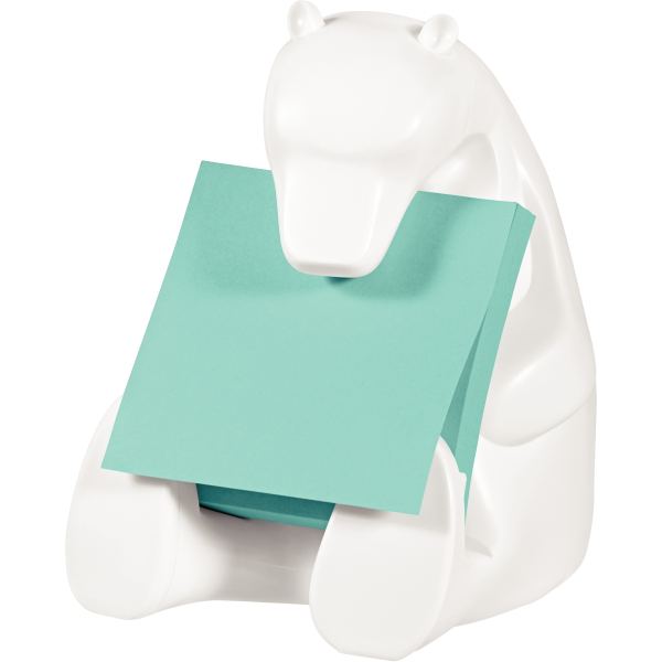 Post-it Distributeur Z-Notes Super Sticky "BEAR", blanc — Notes adhésives & distributeurs