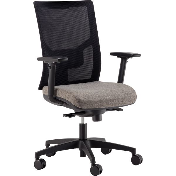 Fauteuil Eleganze dos noir/assise gris, N.C — MOBILIER