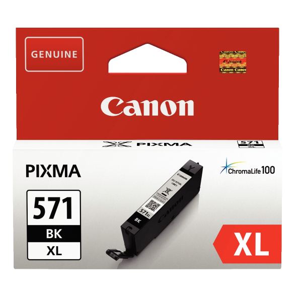 Canon 571XL cartouche jet d'encre noire haute capacité authentique (CLI571BK XL) — Consommables pour imprimantes jet d'encr
