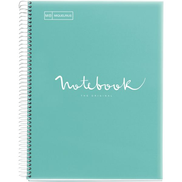 MIQUELRIUS Cahier à spirale "Notebook EMOTIONS", A4, bleu — Reliures spirales avec micro-perforation