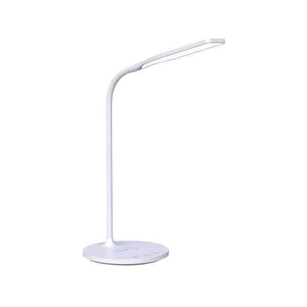 PAPERFLOW Lampe de table à LED IRENE, socle, blanc — Lampes de bureau