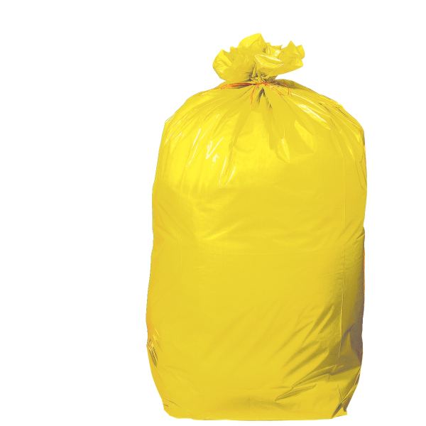Carton de 200 sacs poubelle jaune 110L, N.C — SERVICES GENERAUX