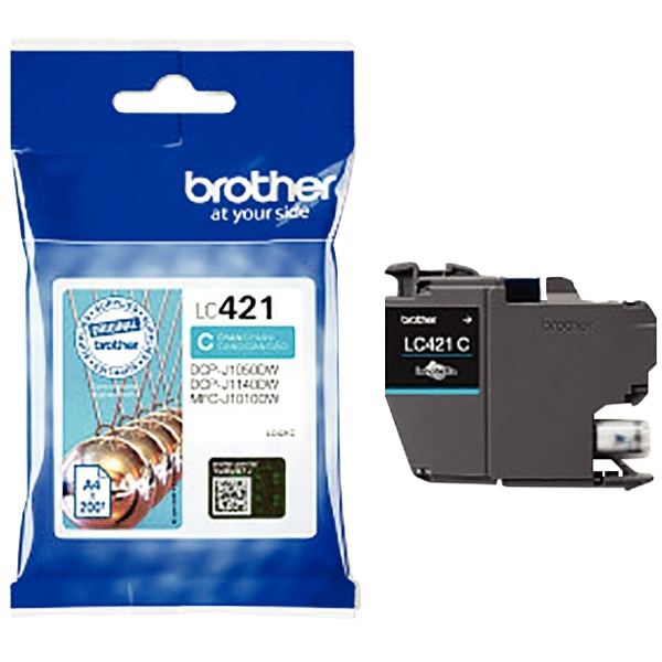 BROTHER 200-page standard capacity Cyan ink cartridge for DCP-J1050DW MFC-J1010DW and DCP-J1140DW — Consommables…