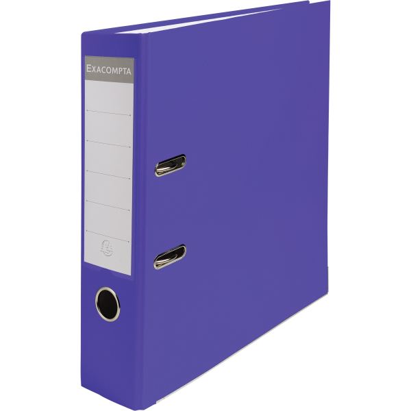 Classeur à levier pour format A4, dos 8 cm, violet, N.C — Classement