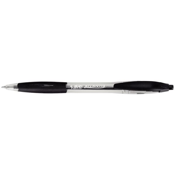 BIC Stylo à bille rétractable Atlantis Classic, noir — Stylos à bille & accessoires