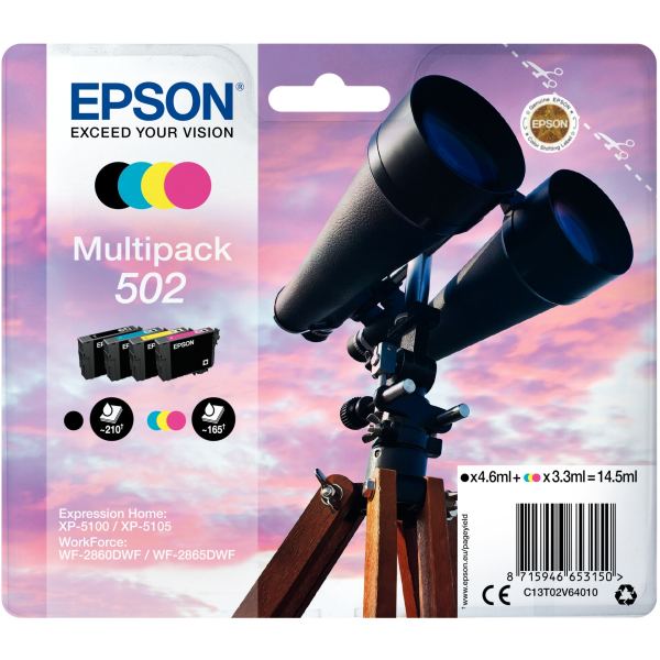 EPSON 1LB Multipack 4-colours 502 Ink — Consommables informatiques