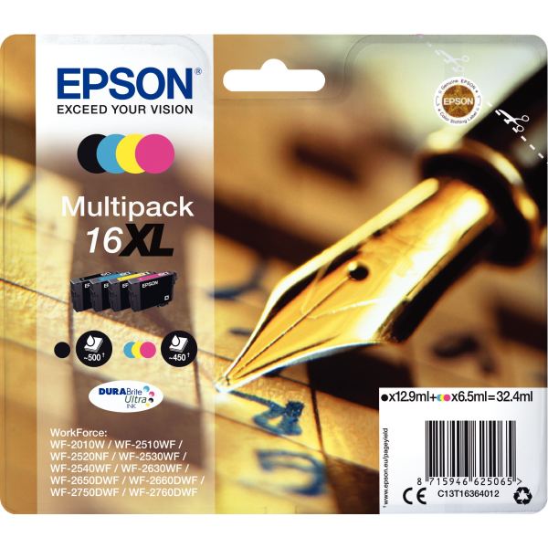EPSON 2LB 16XL ink cartridge black and tri-colour high capacity 32.4ml 1-pack blister without alarm — Consommables…