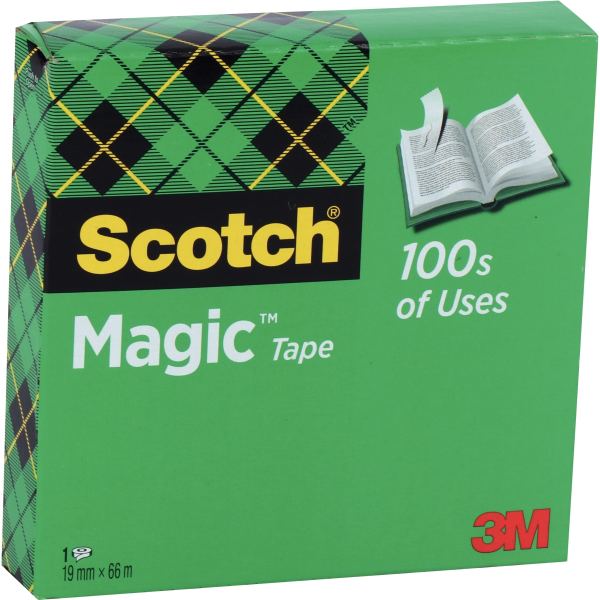 3M Scotch Ruban adhésif Magic 810, 19 mm x 66 m, invisible — Rubans adhésifs & dévidoirs
