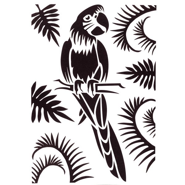 Lot de 6 pochoirs en plastique format A4, animaux sauvages, N.C — DESSIN SCOLAIRE ET PROFESSIONNEL