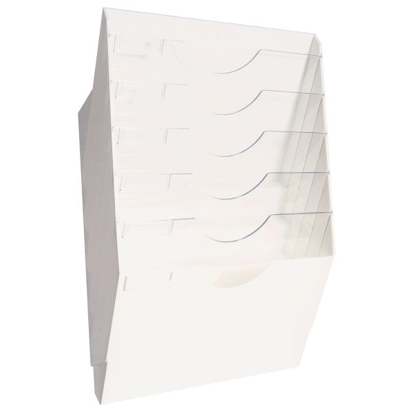 CEP Présentoir mural ReCeption, format A4, 6 cases, blanc — Présentoirs de documents