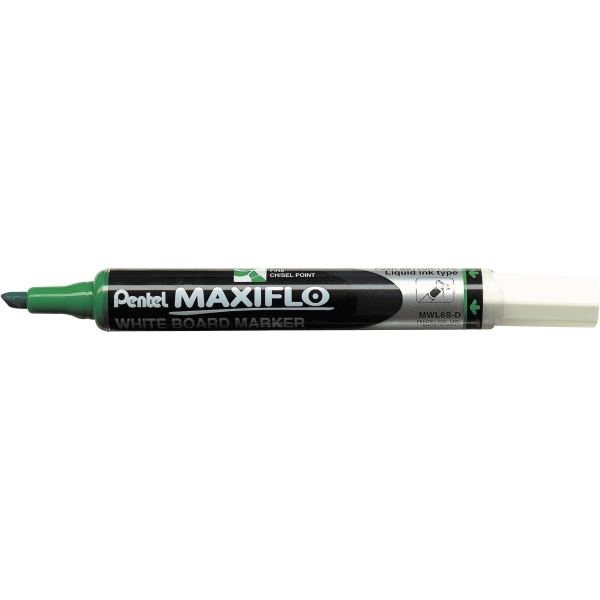 Marqueur tableau blanc Maxiflo pointe biseautée 4,6mm vert — Écrire et corriger