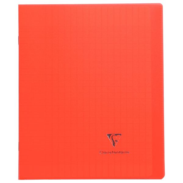 Piqûre 96 pages KOVERBOOK, format 17x22 cm, seyès 90g, couverture polypropylène rouge — CAHIERS ET DERIVES DE PAPIER