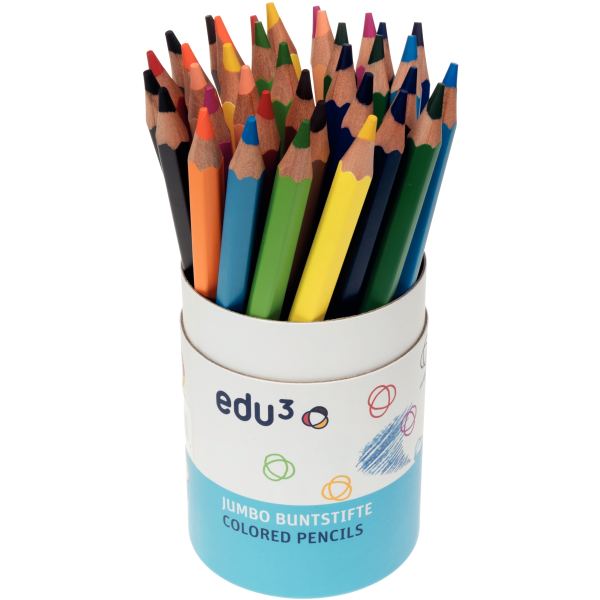 Pot de 36 crayons de couleur Jumbo hexagonaux, EAGLE KREATIV — DESSIN SCOLAIRE ET PROFESSIONNEL
