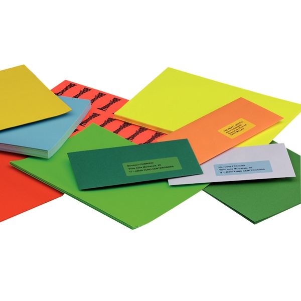 Boîte de 1400 étiquettes couleur 38.1x99 mm coloris vert, N.C — COURRIER ET EXPEDITION