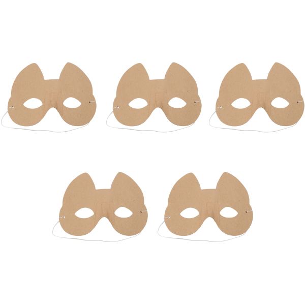 Lot de 5 masques CHAT en carton pour enfant — Non classé