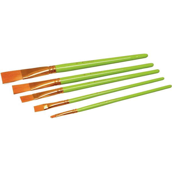 Sachet de 10 pinceaux synthétique plats n°8, N.C — DESSIN SCOLAIRE ET PROFESSIONNEL