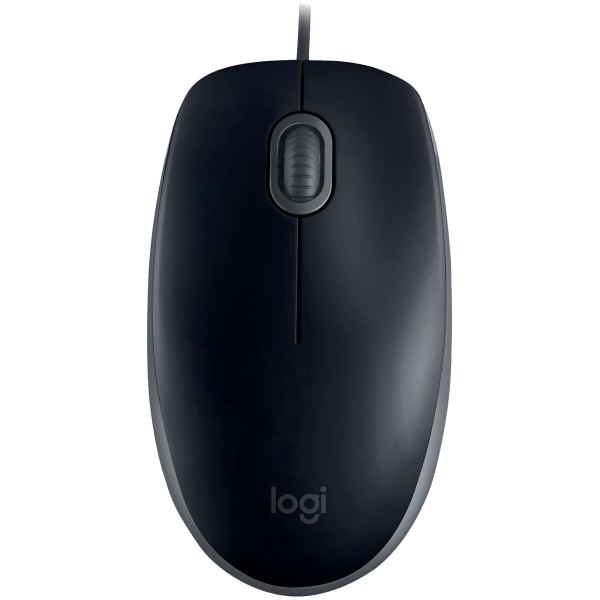 LOGITECH B110 Silent Mouse right and left-handed optical 3 buttons wired USB — INFORMATIQUE