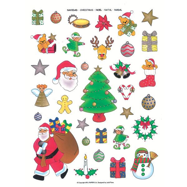Pochette de 198 gommettes thème Noël assortis, APLI kids — TRAVAUX MANUELS