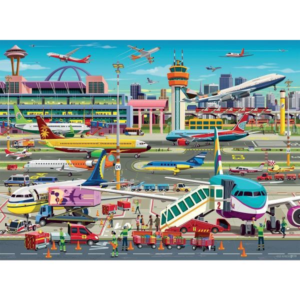 Puzzle XXL 150 pièces, à l'aéroport, N.C — JEUX