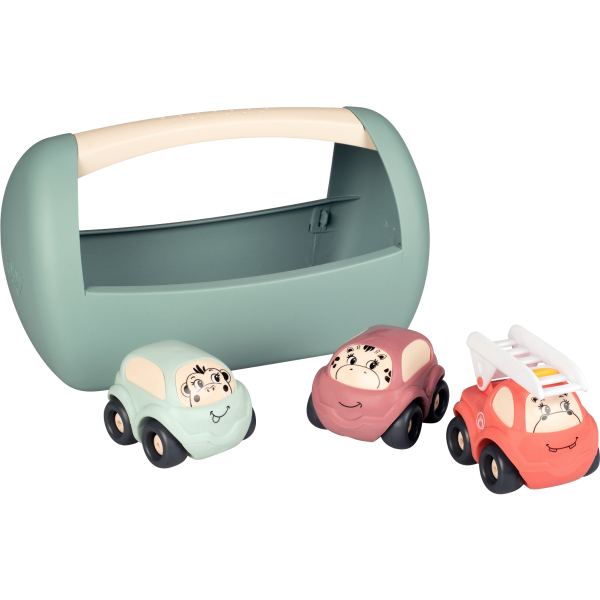 Boite de transport + 3 véhicules LITTLE SMOBY — JEUX