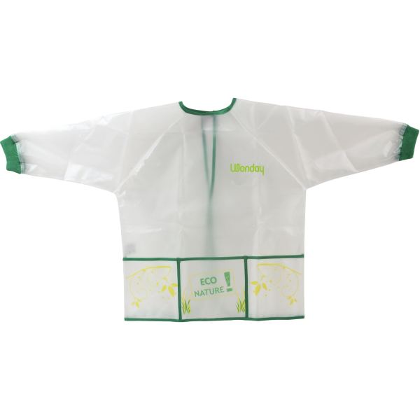 Tablier écologique enfant modèle 3 - 5 ans coloris blanc et, Wonday — DESSIN SCOLAIRE ET PROFESSIONNEL