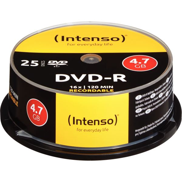 Spindle de 25 DVD-R Intenso 4,7 Go 16X, N.C — INFORMATIQUE