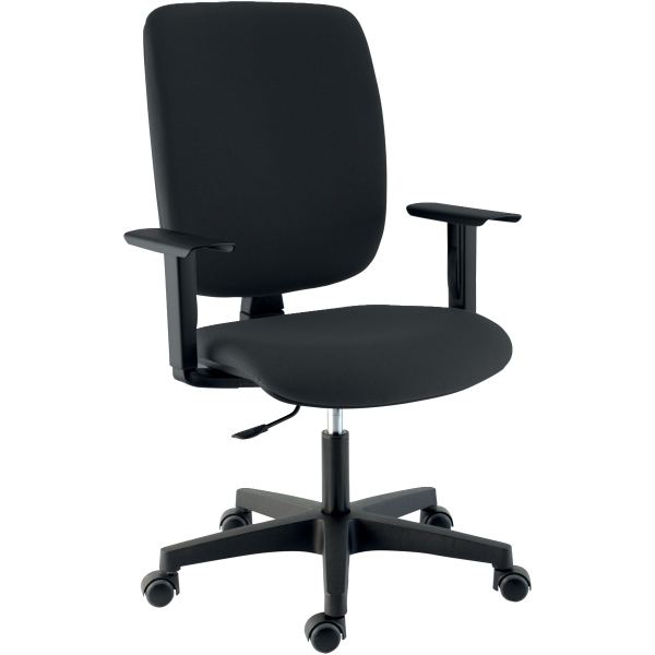 Siège KEVI contact permanent tissu noir + 1 paire d'accoudoi, N.C — MOBILIER