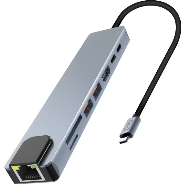 TNB iClick Pro - Hub USB-C 8 en 1 - en aluminium - 10Gbps, T'NB — INFORMATIQUE