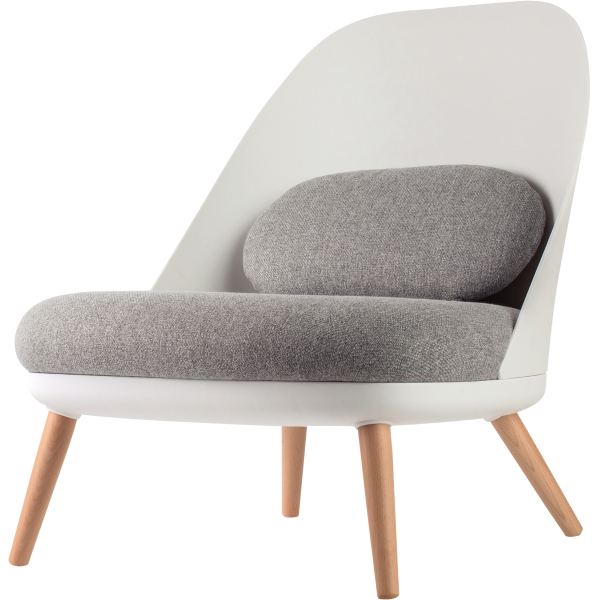 PAPERFLOW Fauteuil visiteur COCOON, blanc — Sièges & tabourets