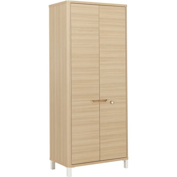 Armoire 2 portes Absolu lg81xH188xP45cm chêne structuré — Non classé