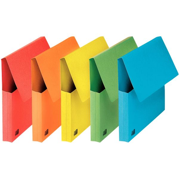 Oxford Pochette document à soufflet, A4, carton, assorti vif — Chemises & trieurs