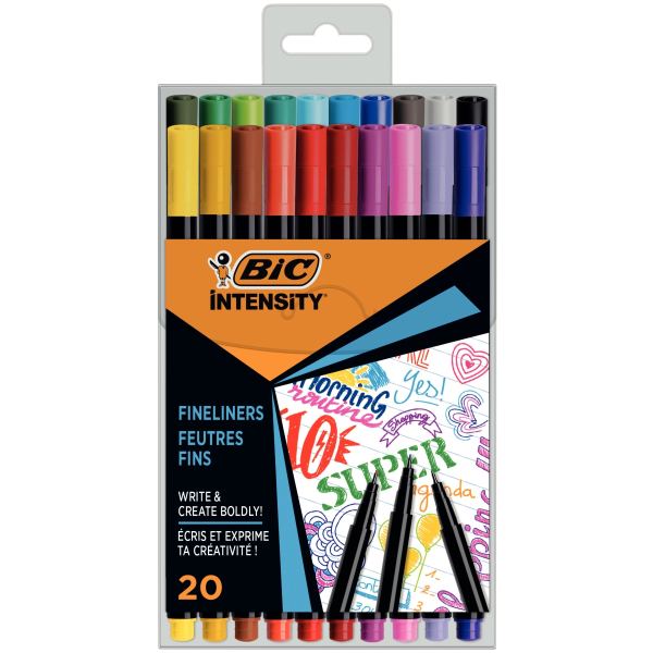 Pack de 20 feutres Intensity fine assortis — ECRIRE ET CORRIGER