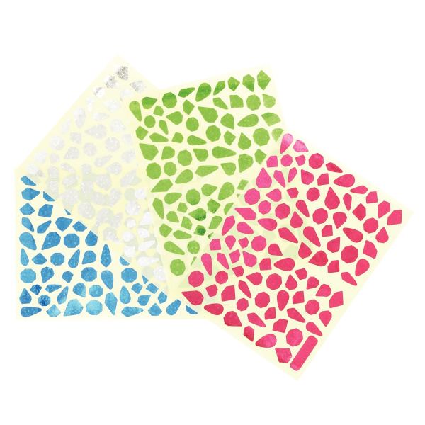 Pochette de 704 gommettes holographiques forme pierres préci, N.C — TRAVAUX MANUELS