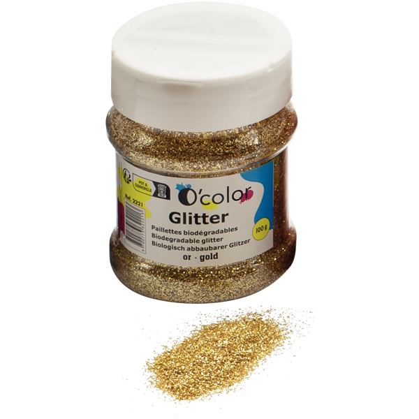 Shaker de paillettes biodégradables 100 grammes coloris or, N.C — TRAVAUX MANUELS