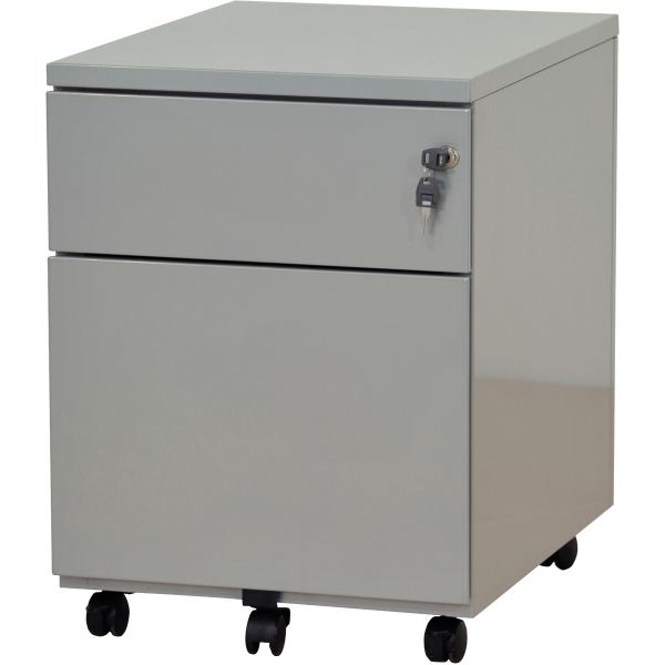 Caisson mobile professionnel en métal 2 tiroirs Aluminium, N.C — MOBILIER