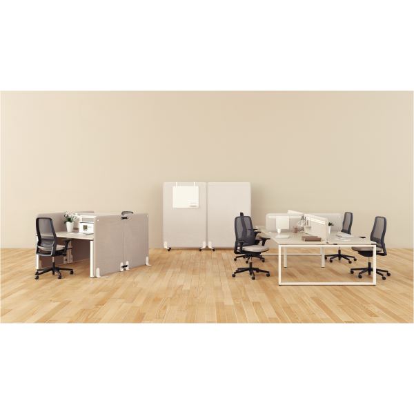 Cloison tissu acoustique H120 xL120 cm gris, N.C — MOBILIER