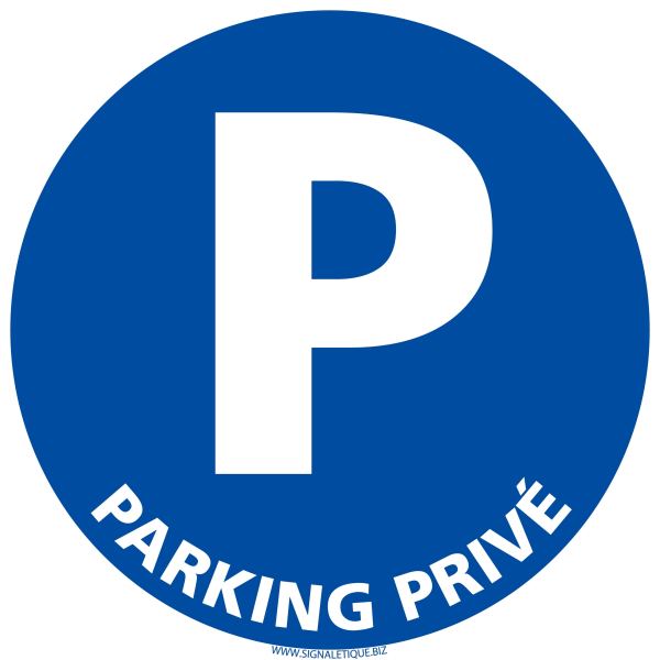 Panneau parking privé diamètre 25 cm, N.C — Petit matériel bureau et école