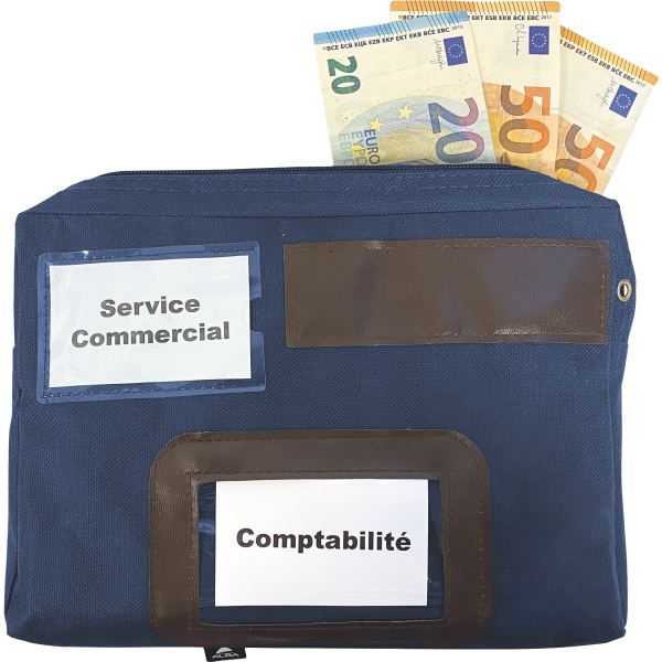 ALBA Sac navette "POCAIS", avec soufflet, polyester, bleu — Pochettes