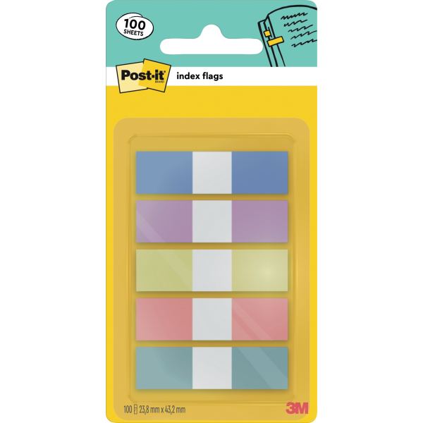 Post-it Marque-pages Index mini, 11,9 x 43,2 mm, 5 couleurs — Marque-page & distributeurs