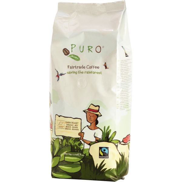 Paquet de 1kg café grain PURO bio — PRODUITS ALIMENTAIRES