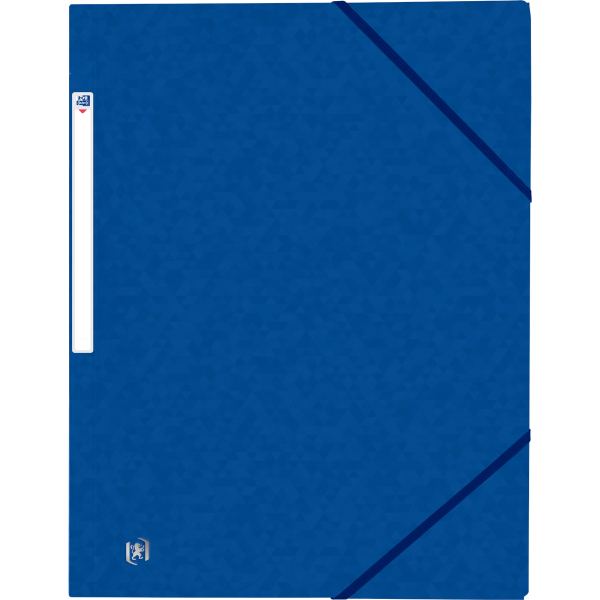 Chemise 3 rabats à élastiques TOP FILE+ carte lustrée 390g, bleu, Oxford — Chemises & trieurs