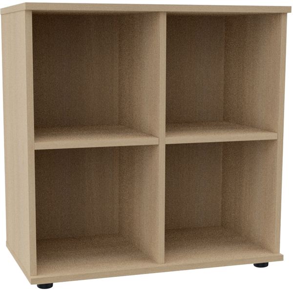 Casier ouvert 4 cases Cubik Acacia, N.C — MOBILIER