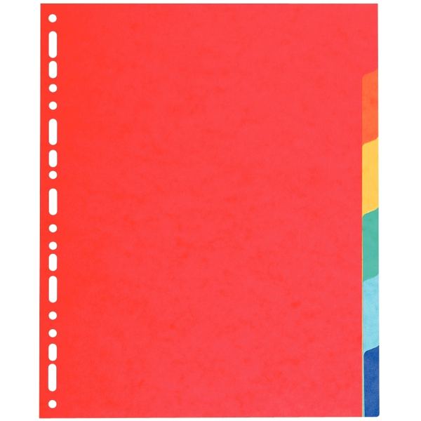 EXACOMPTA Intercalaires en carton, A4 Maxi, 6 touches — Intercalaires