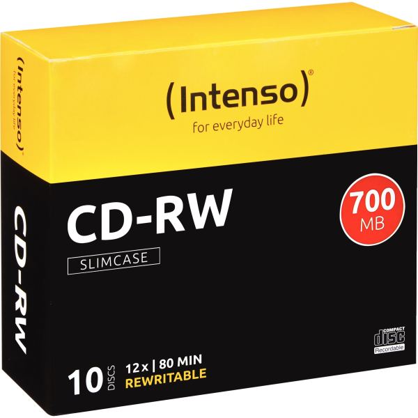 Paquet de 10 CD-RW Intenso 700 Mo 12X, N.C — INFORMATIQUE